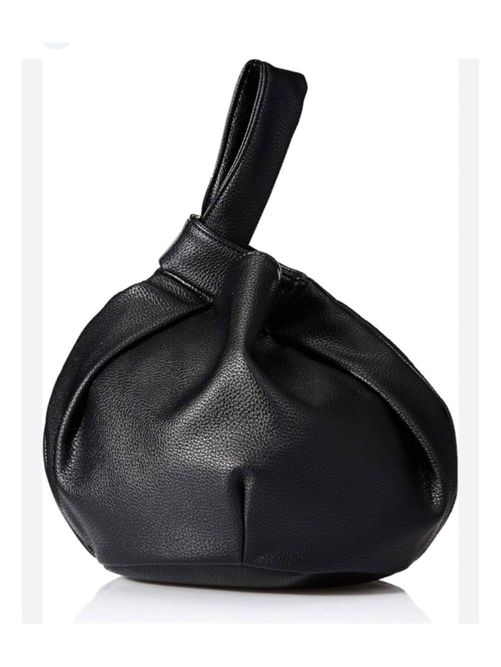 The Drop Black Knot-Handle Wrist Bag